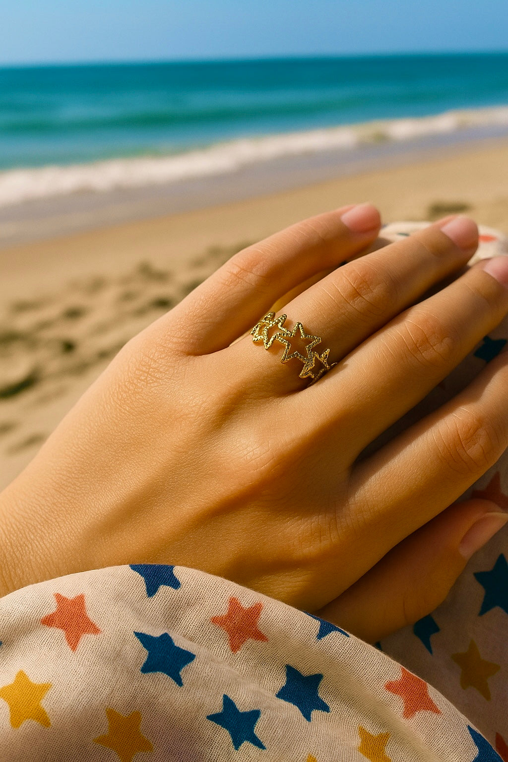 Stainless steel Small statfish ring
